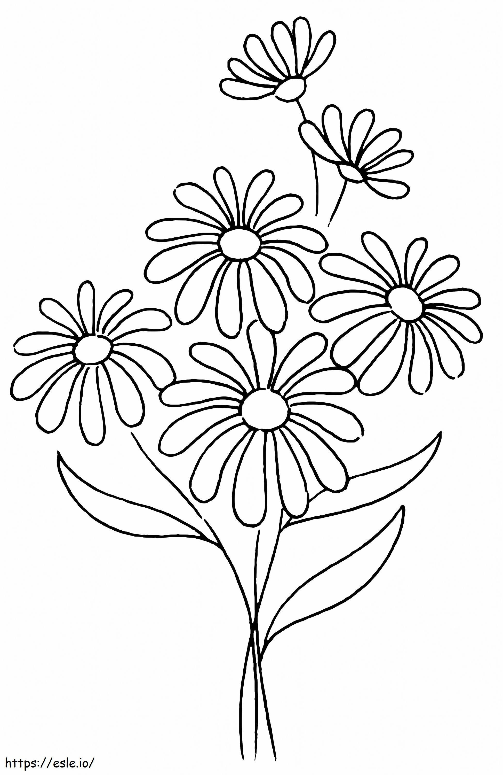 Coloriage Jolie fleur de marguerite à imprimer dessin