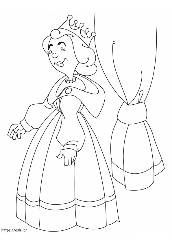 Queen Is Smiling coloring page