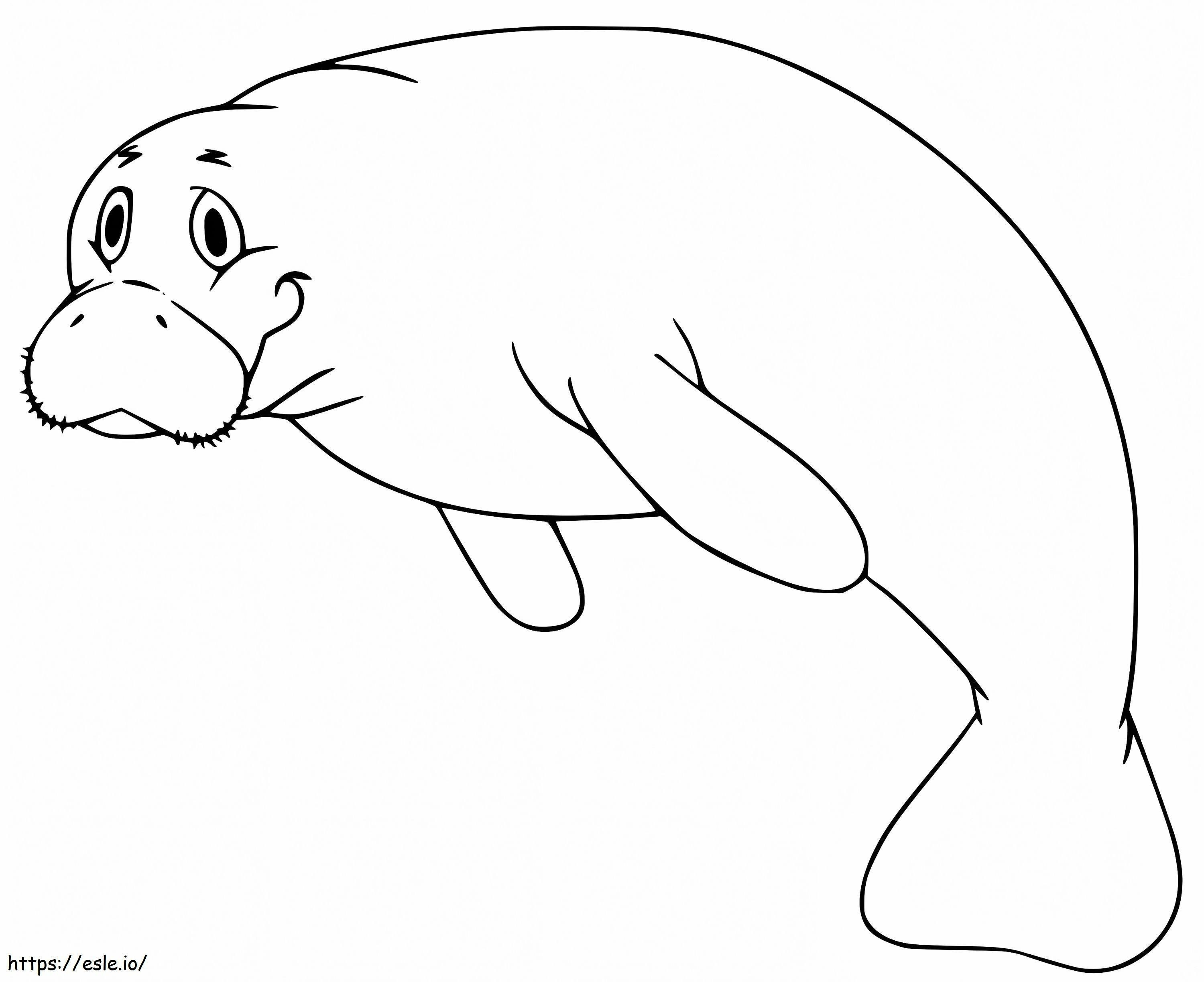 Karikatür deniz ayısı boyama