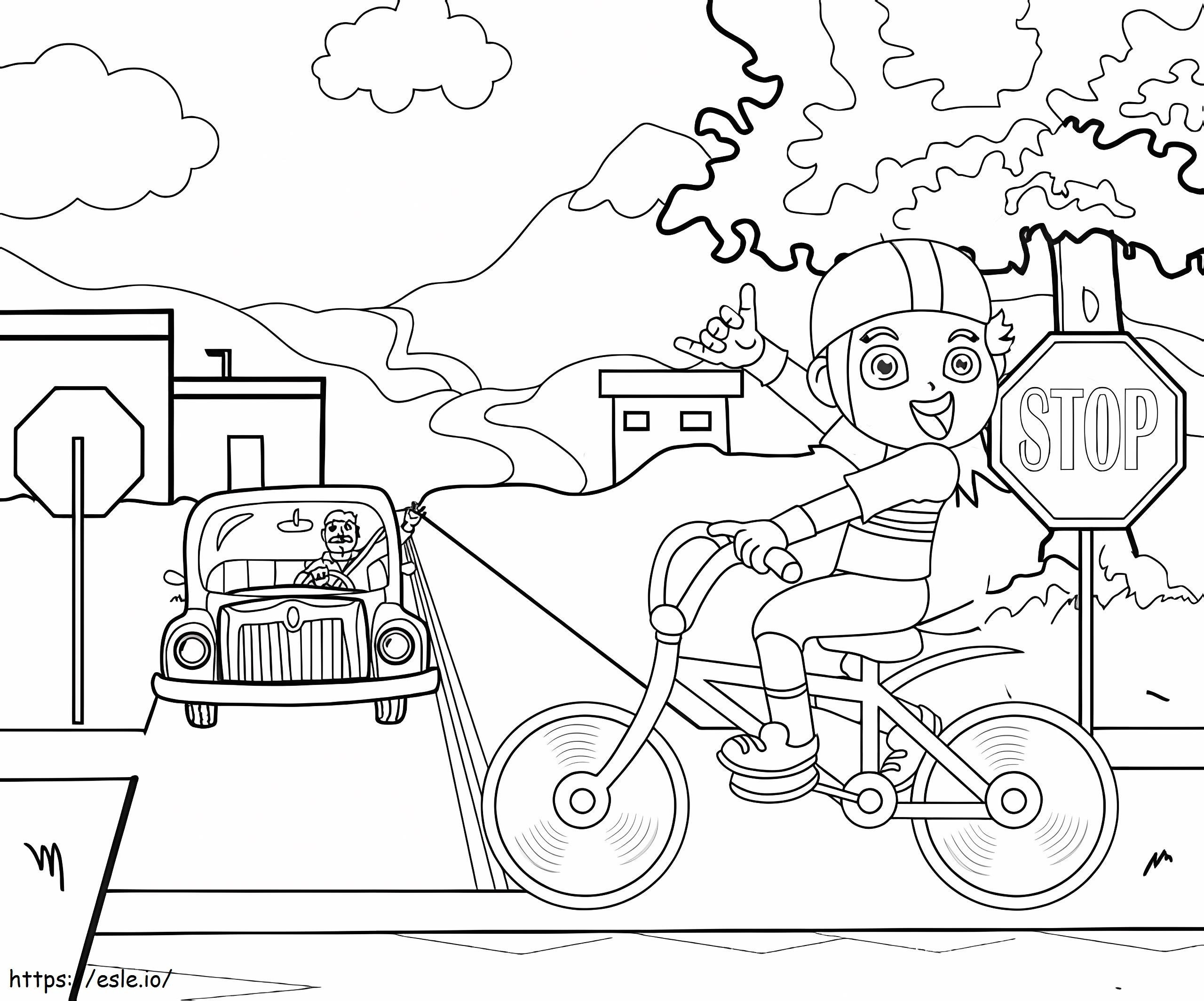 Street Safety coloring page