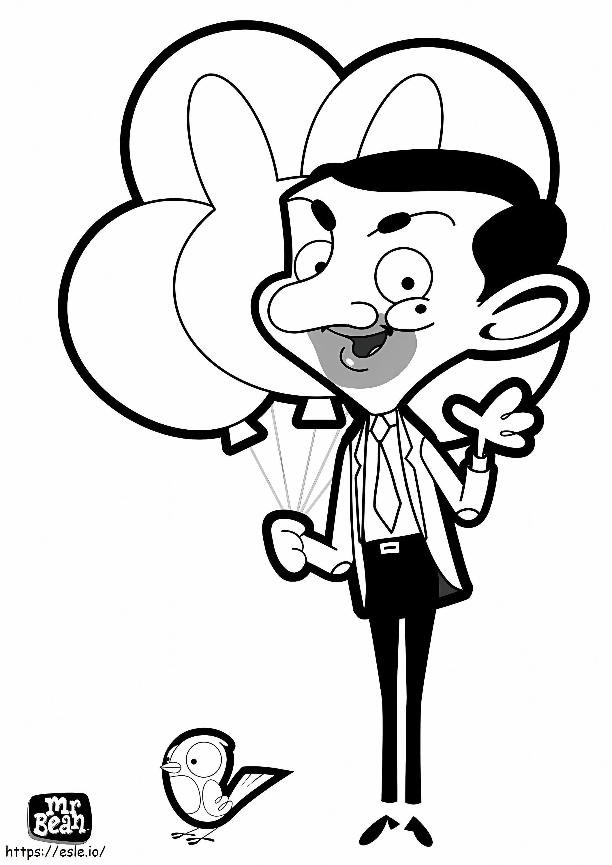 1531708586 Mr Bean Saying Hello A4 coloring page