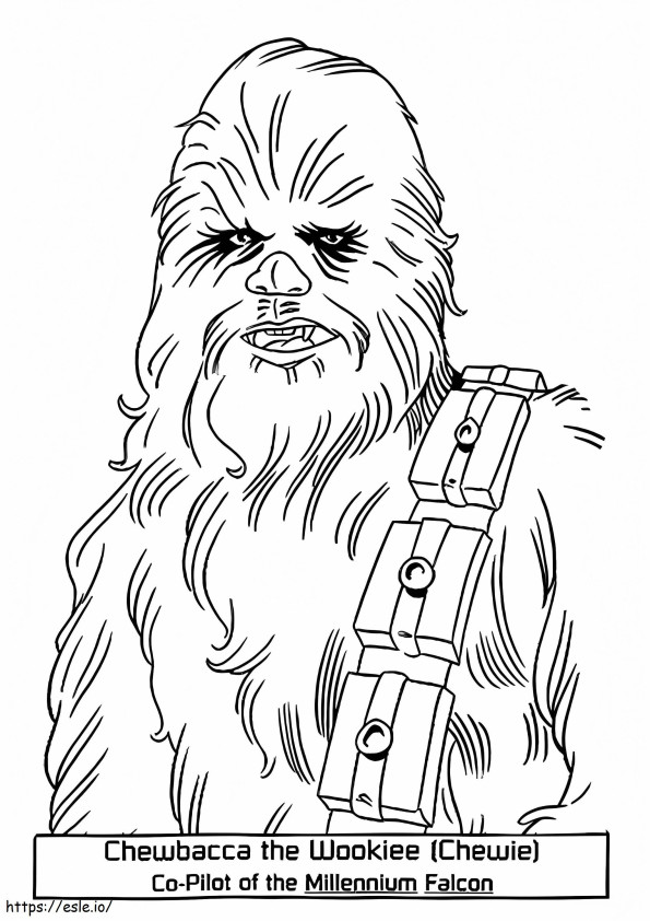 1528084872 The Chewbacca Star War A4 coloring page
