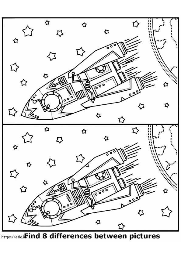 Find 8 Differences coloring page