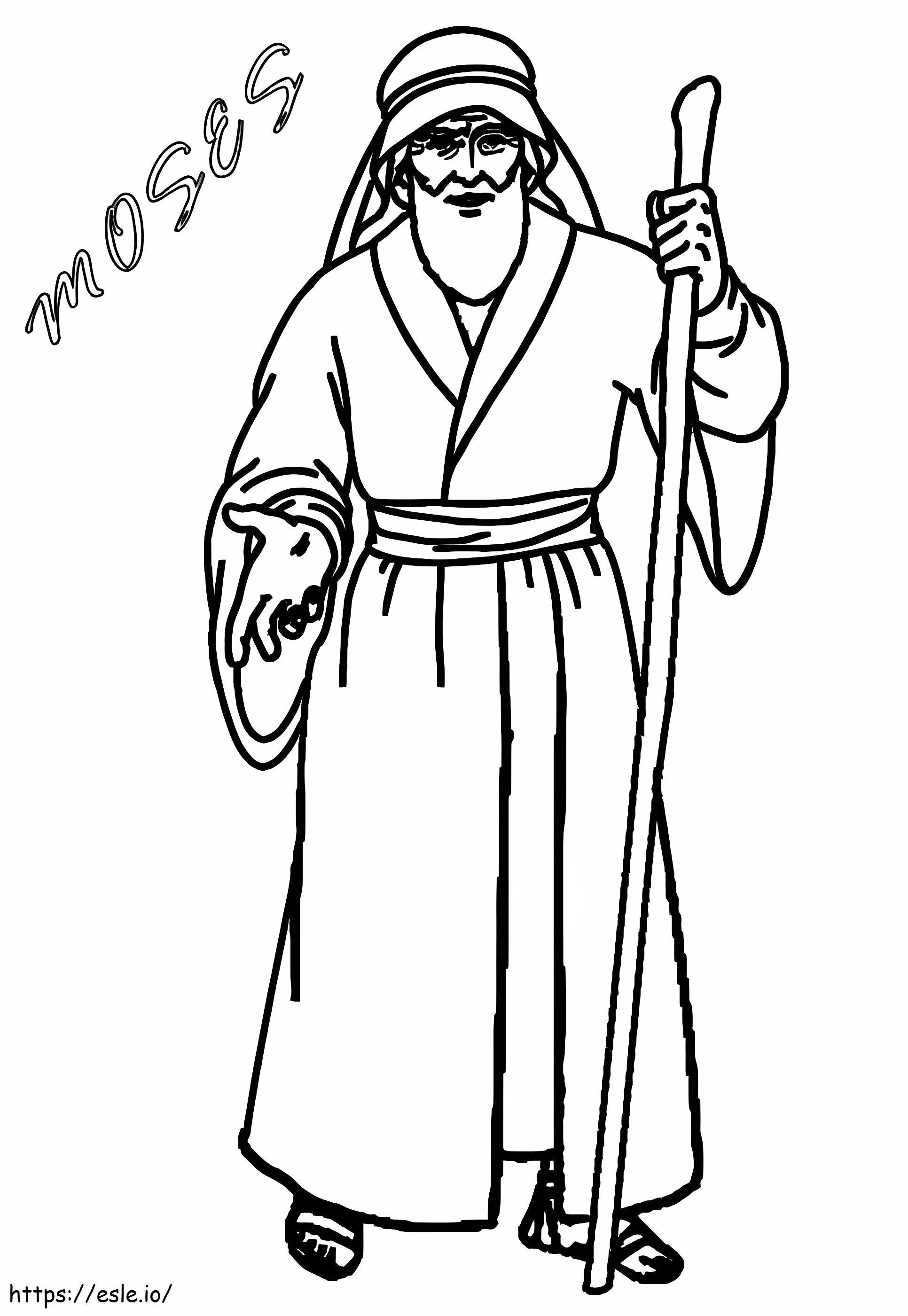 Moses To Color coloring page