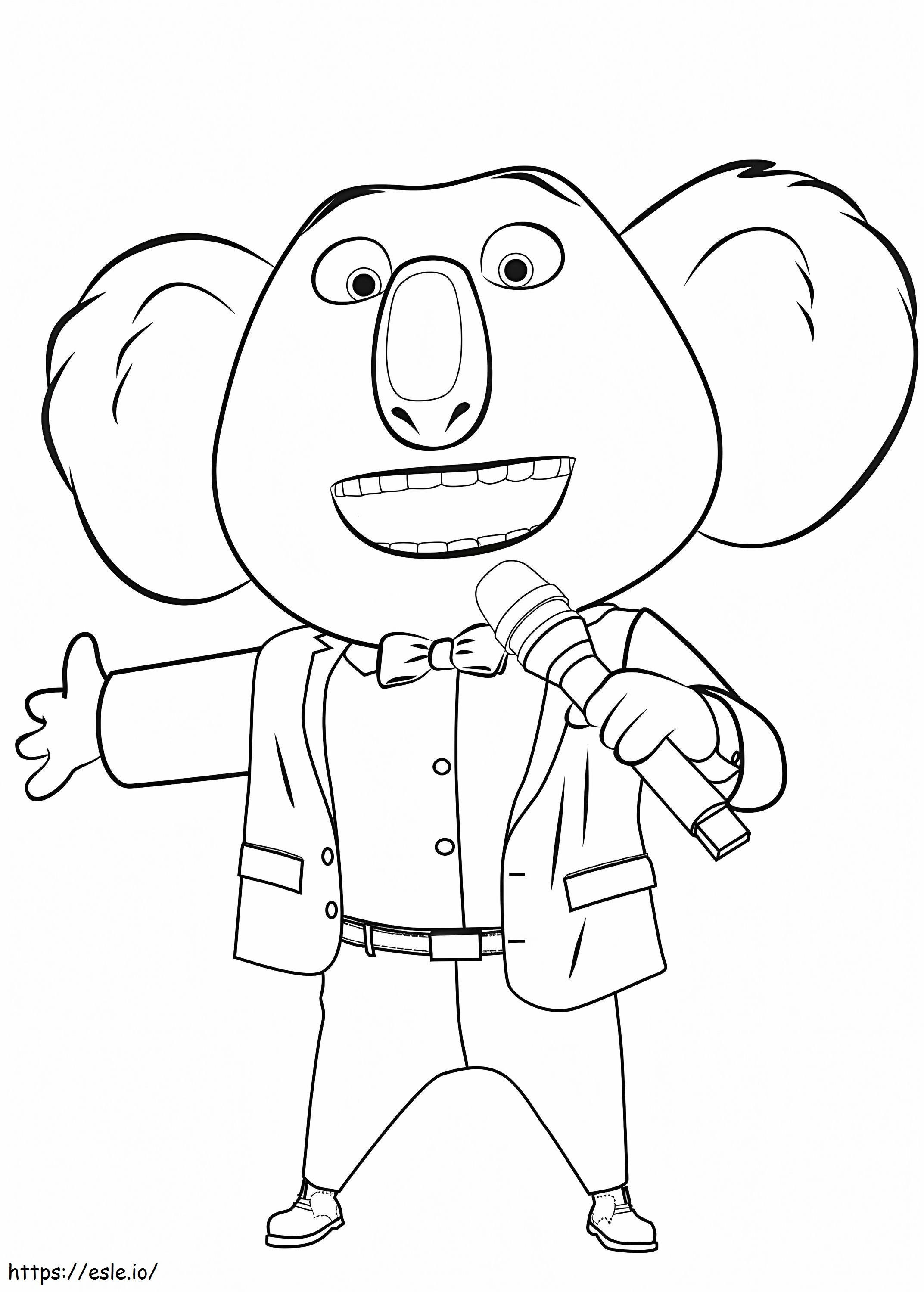 Buster Moon From Sing Movie coloring page