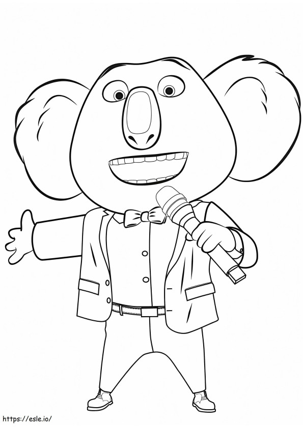 Buster Moon From Sing Movie coloring page