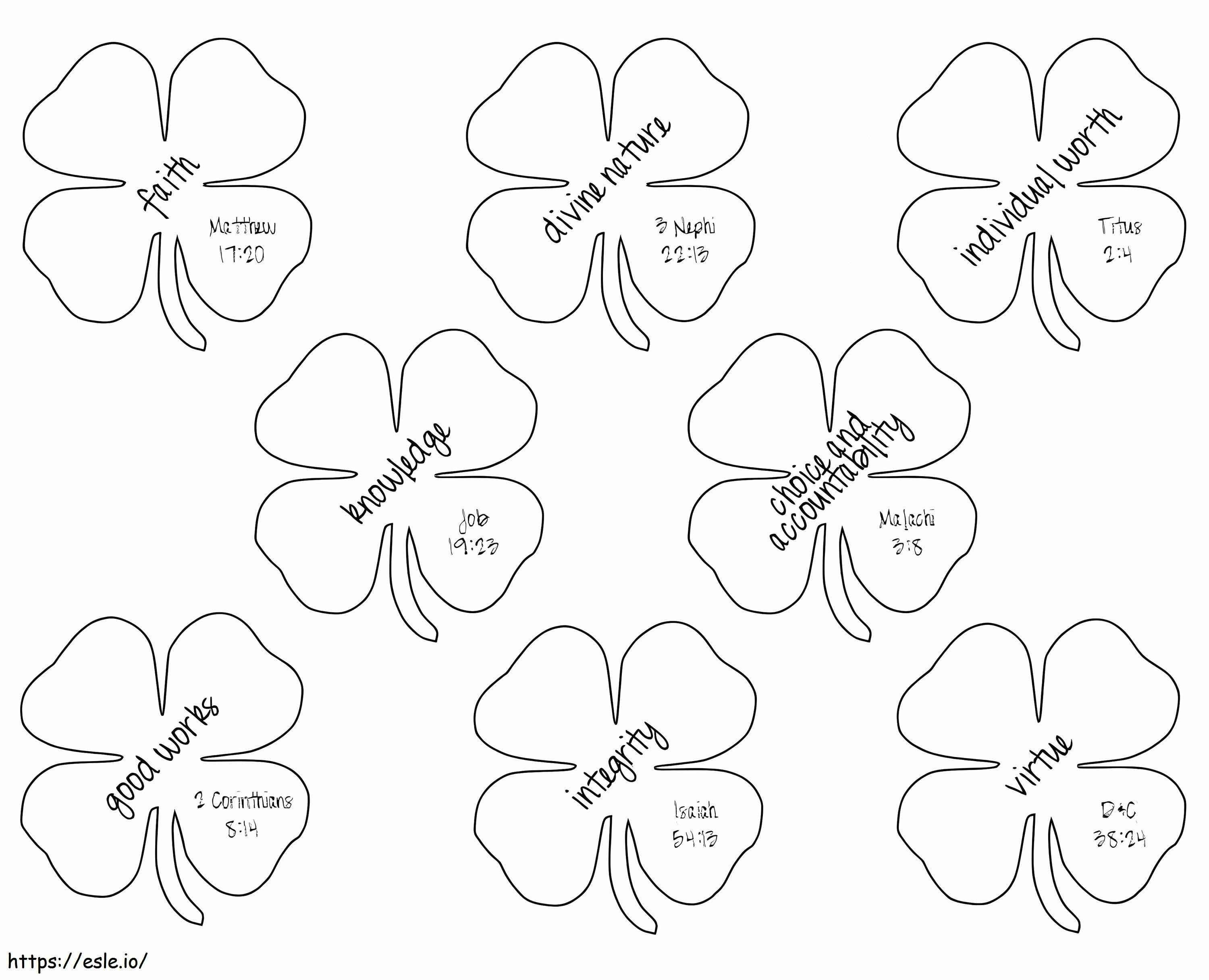 Four Leaf Clover 9 coloring page