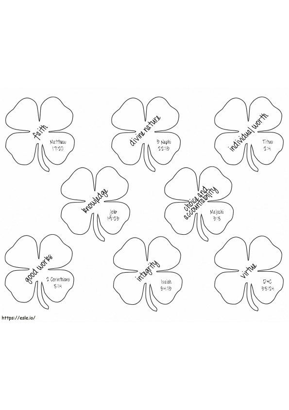 Four Leaf Clover 9 coloring page