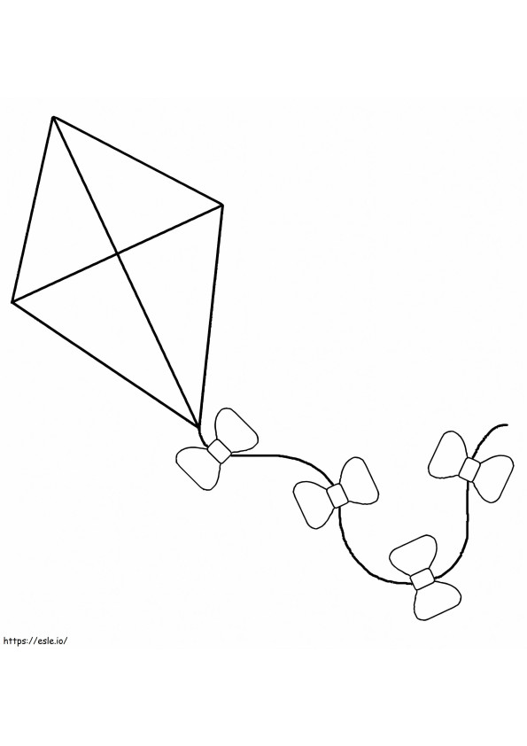 Kite 3 coloring page