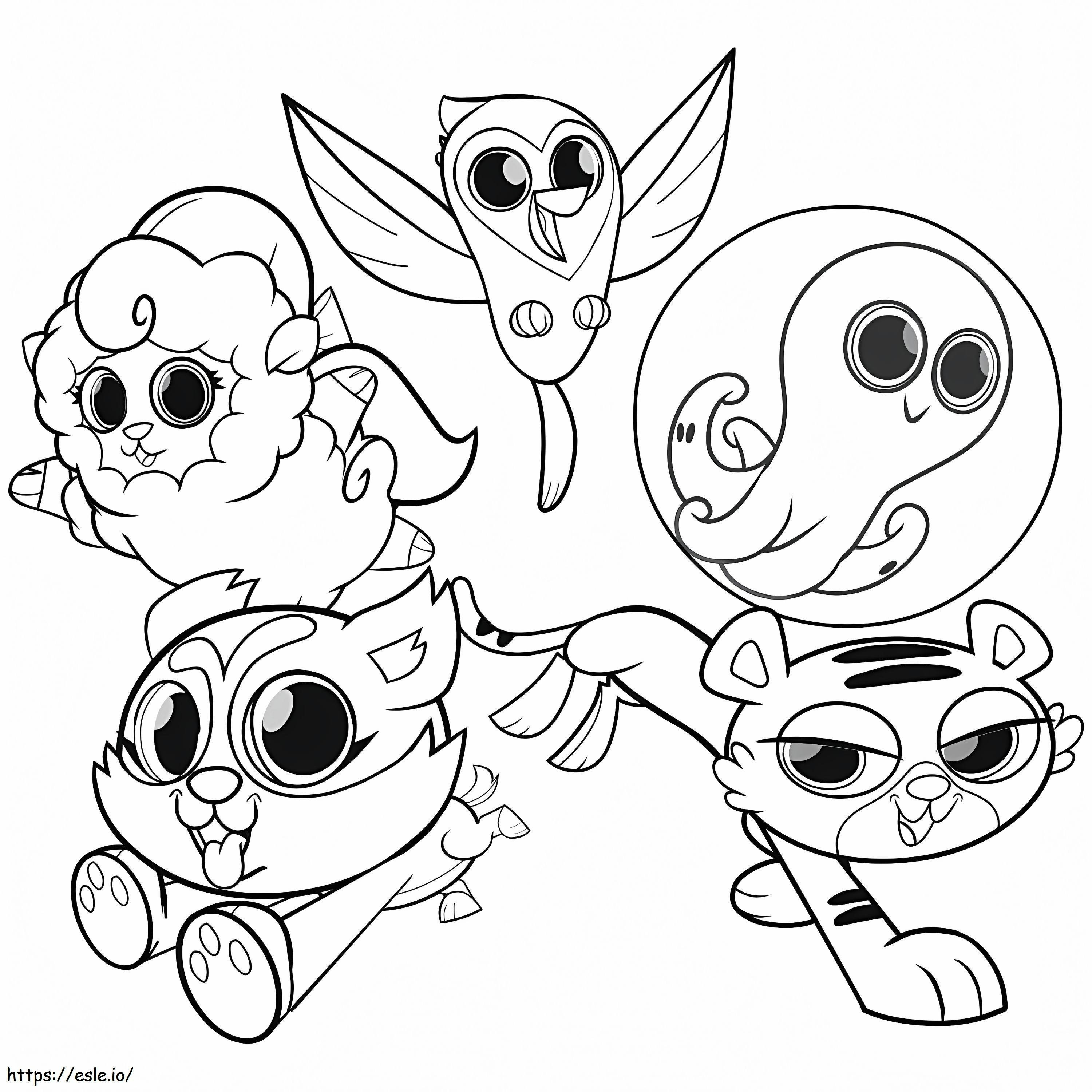 Cute Animals Squinkies coloring page