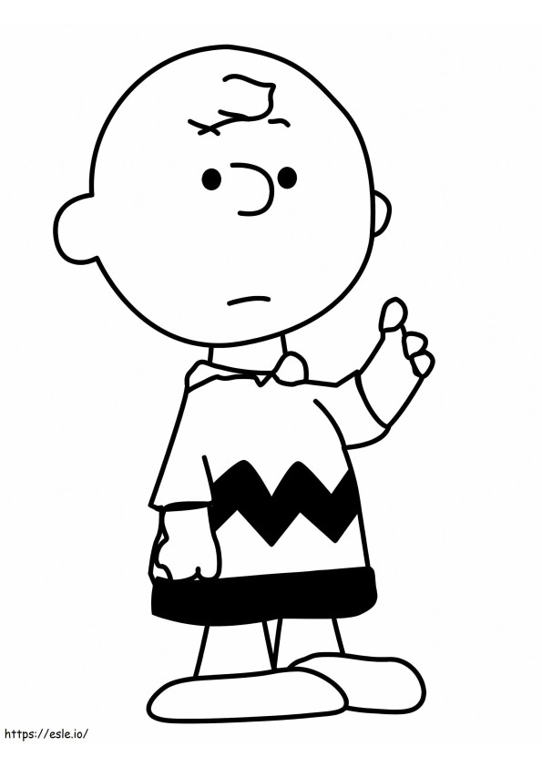 Charlie Brown 1 kleurplaat