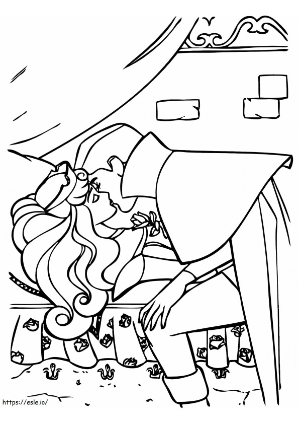 1567497464 Phillip Kissing Aurora A4 coloring page