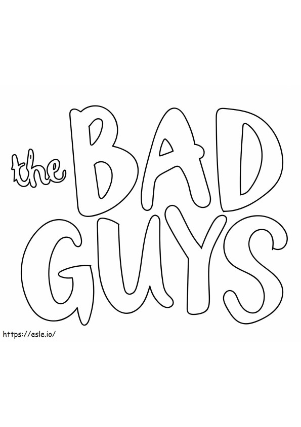 The Bad Guys Logo coloring page