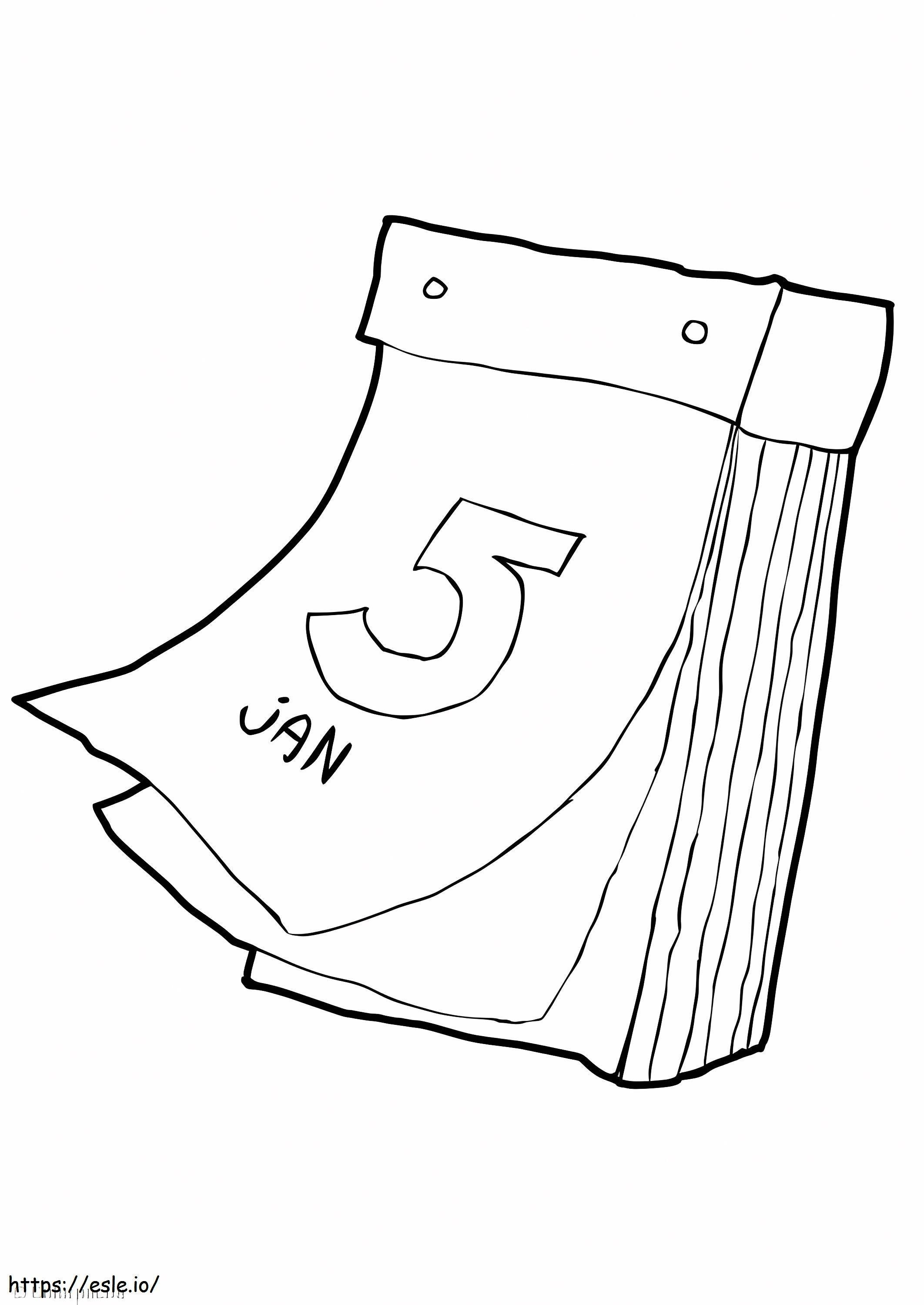 Kalender Vom 5 Januar Ausmalbilder Kalender Vom 5 Januar Ausmalbilder