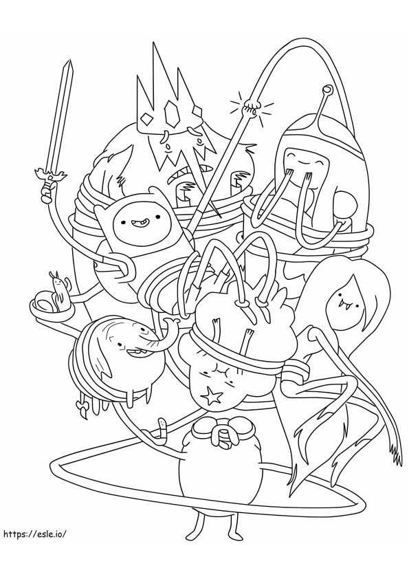 Normál Adventure Time karakterek kifestő