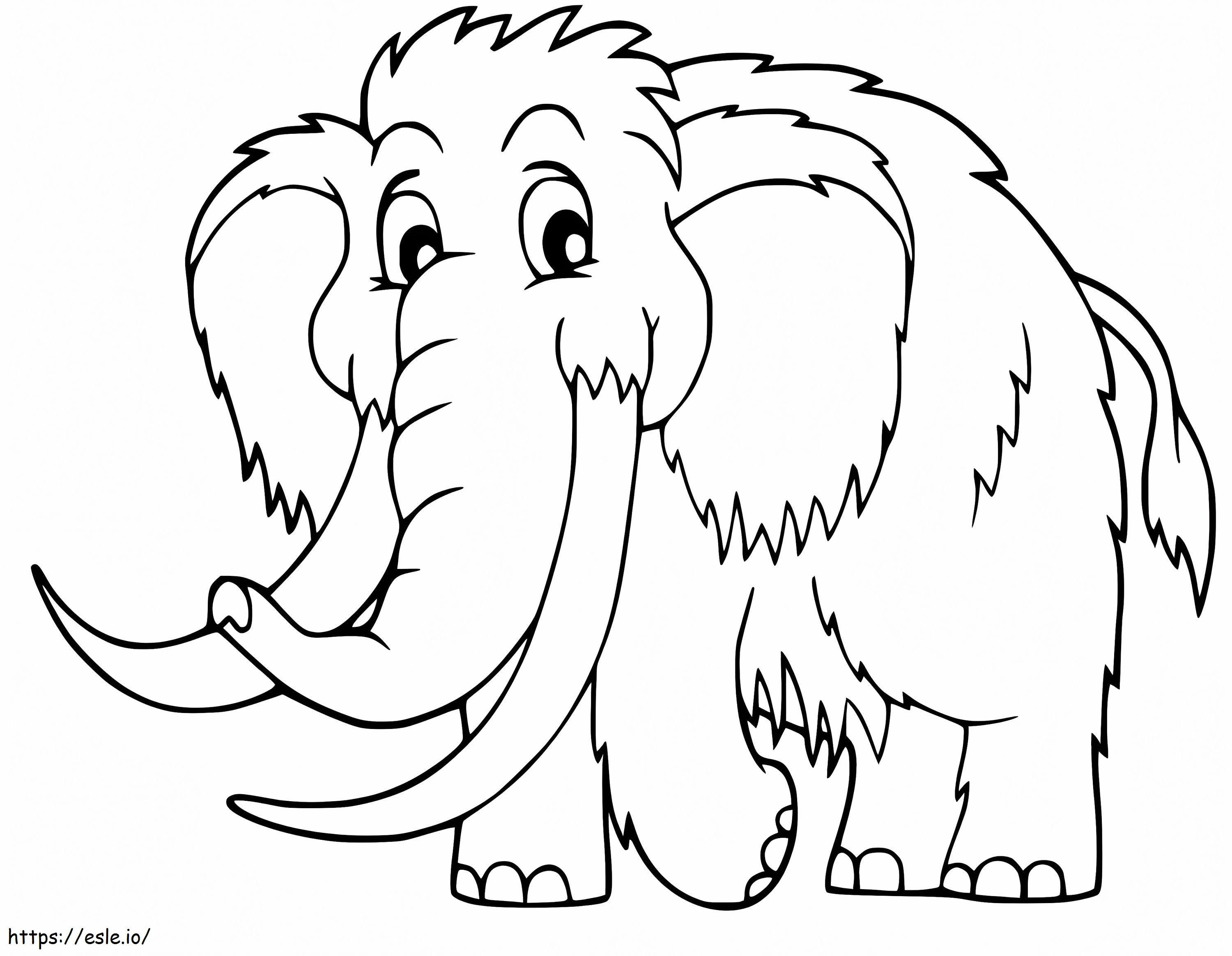 Cute Mammoth coloring page