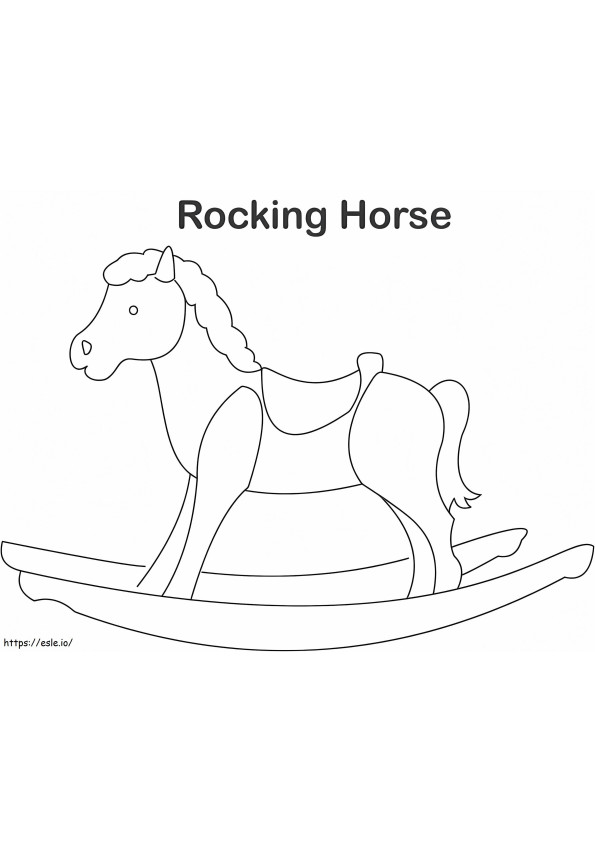 Cavalo de balanço fácil para colorir