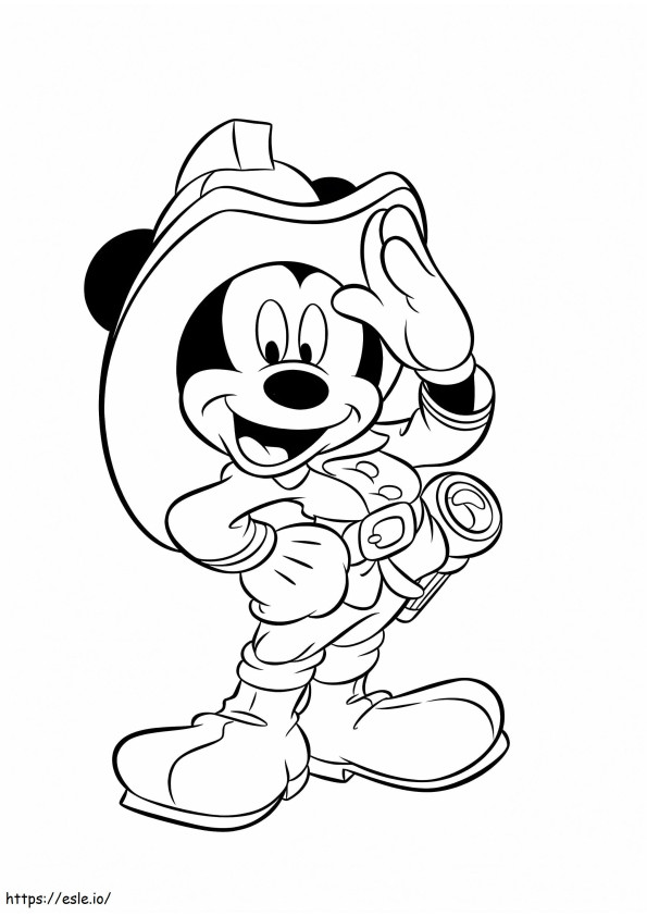 Coloriage Mickey la souris 4 à imprimer dessin