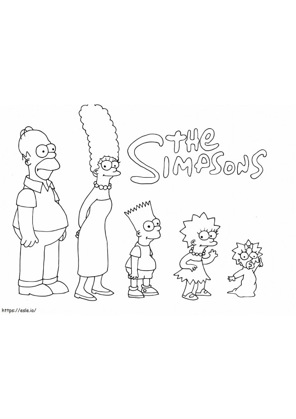 The Cute Simpsons coloring page