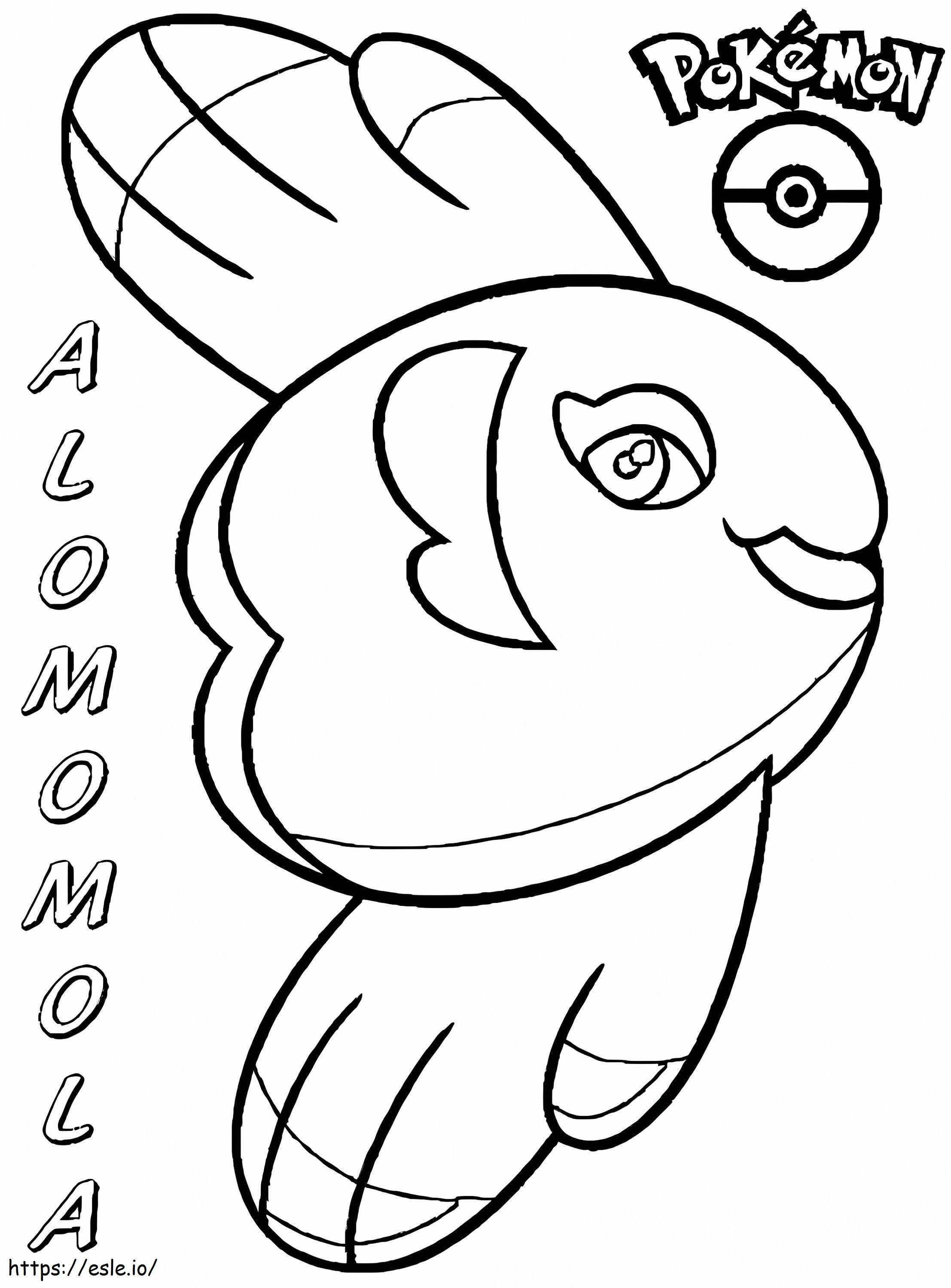 Alomomola Pokémon 3 para colorear