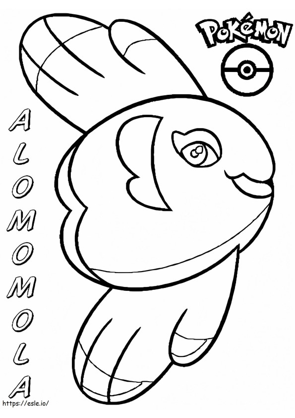 Coloriage Alomomola Pokémon 3 à imprimer dessin