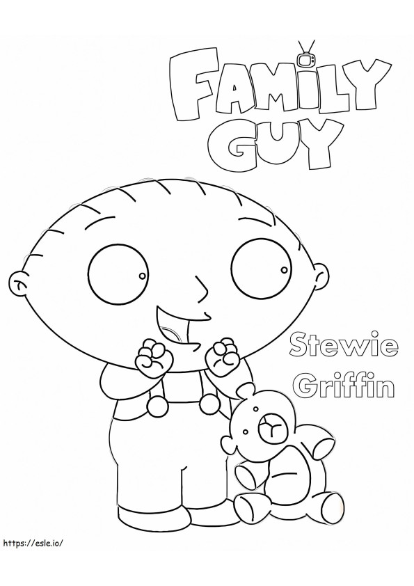 Tipul de familie Stewie Griffin de colorat