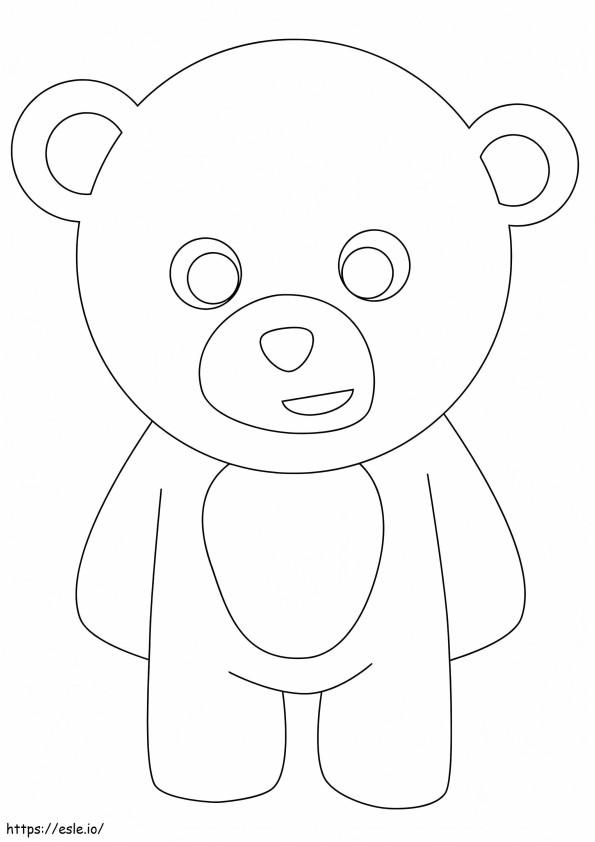 Boneka Beruang yang Mudah Gambar Mewarnai