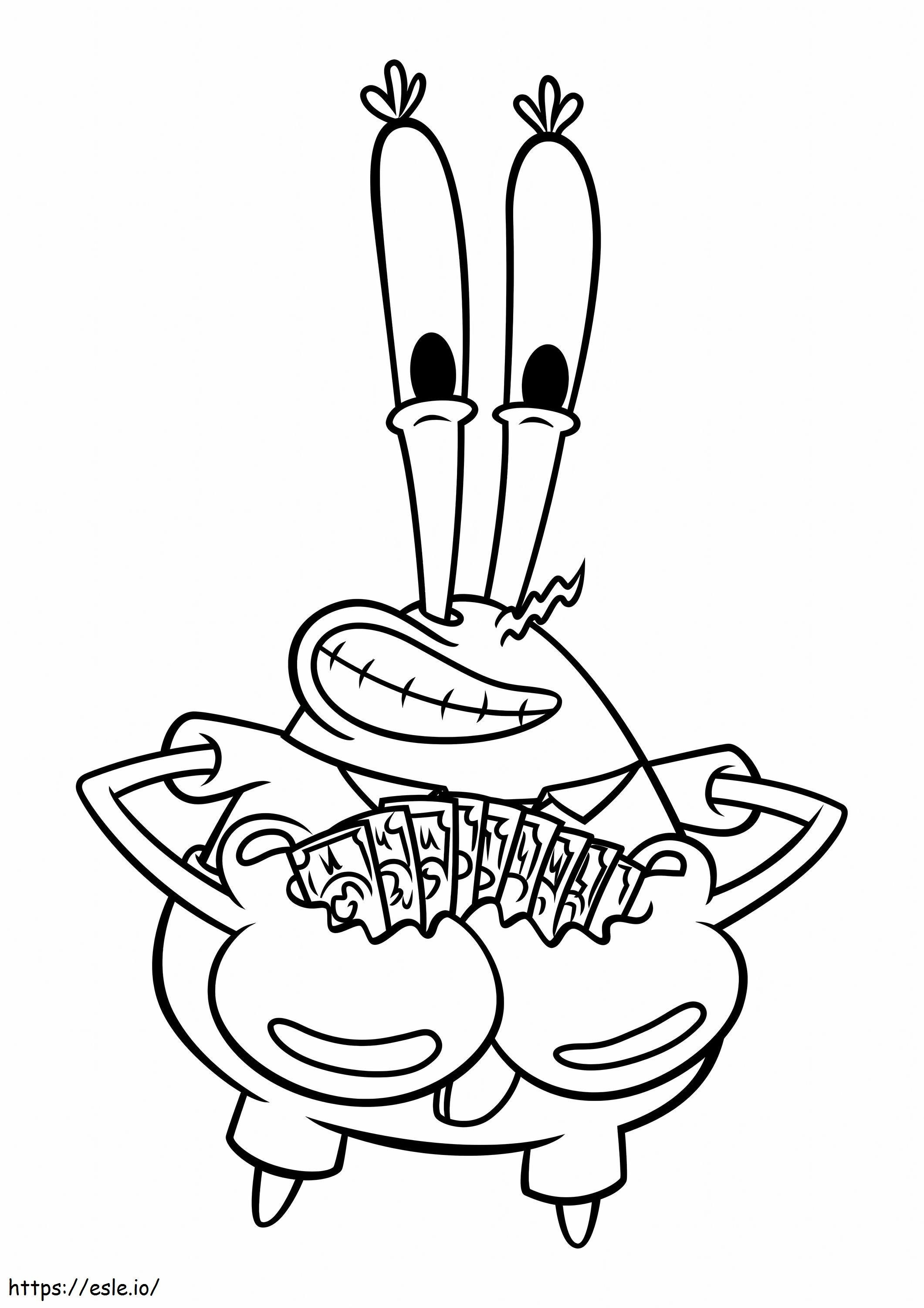 Mr. Krabs Awesome Scaled coloring page