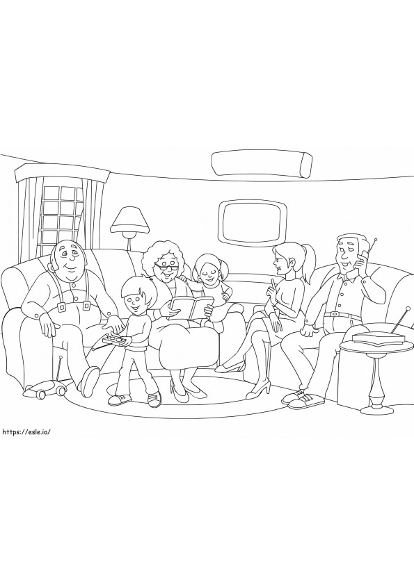 Family 4 coloring page