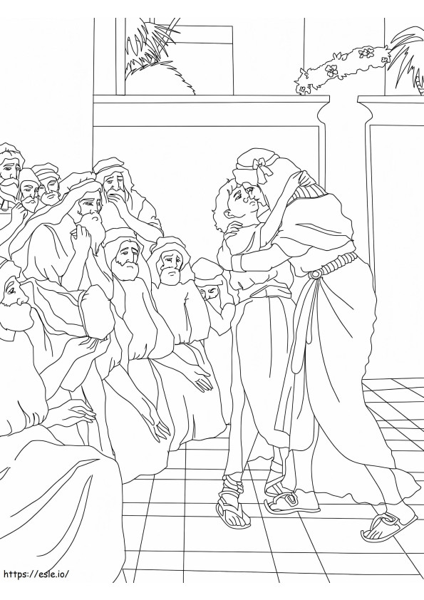 Joseph Forgives His Brothers coloring page