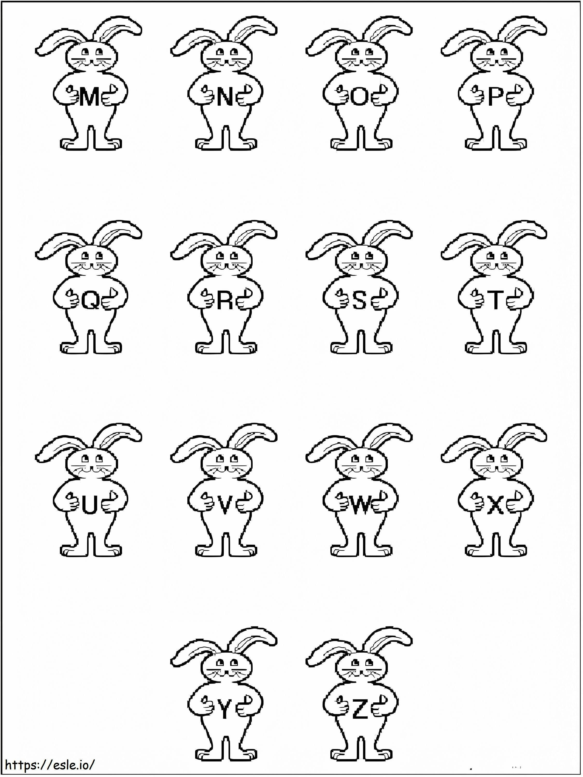 Coloriage Compter les lapins à imprimer dessin