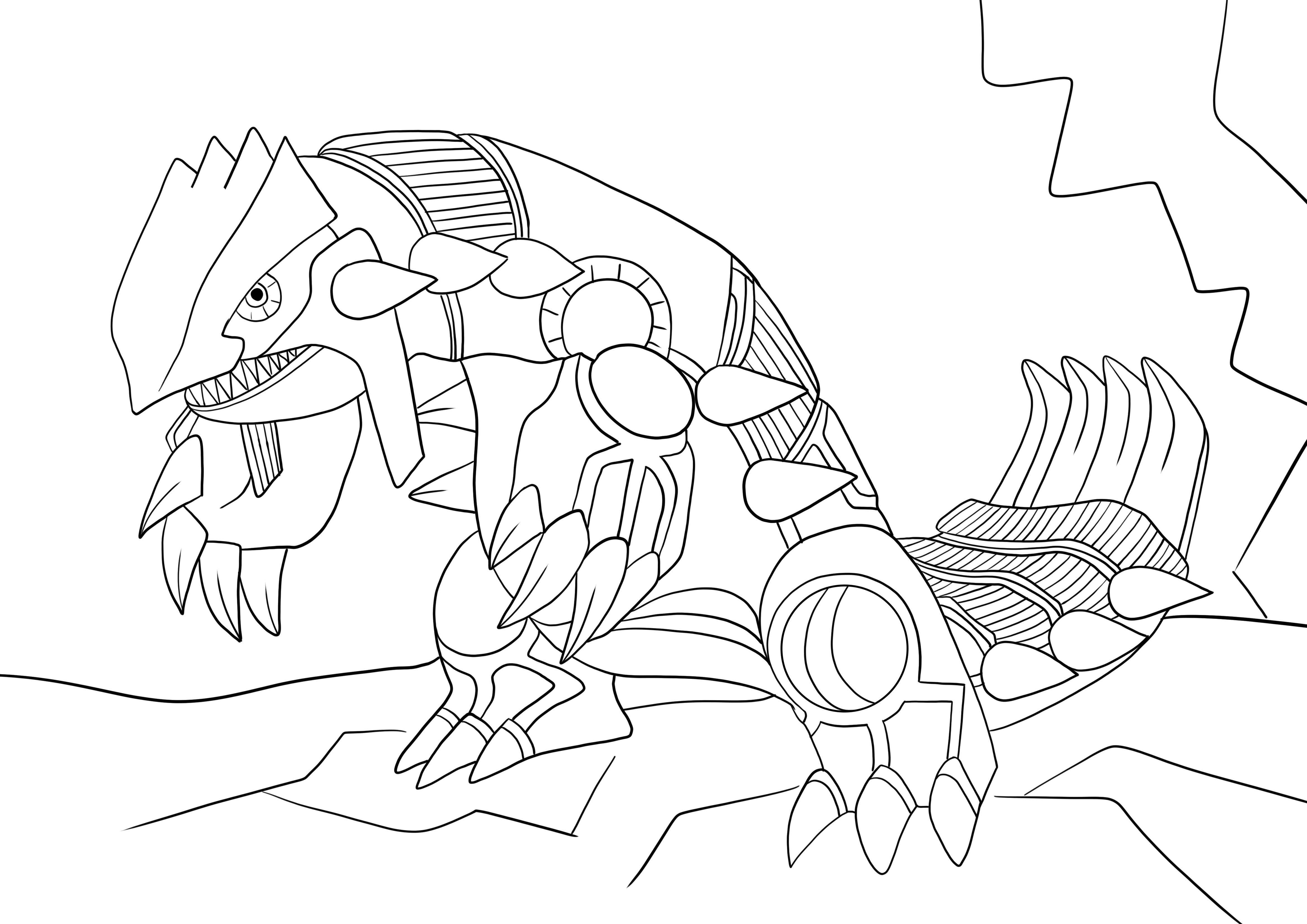 Pokemon Coloring Pages Groudon