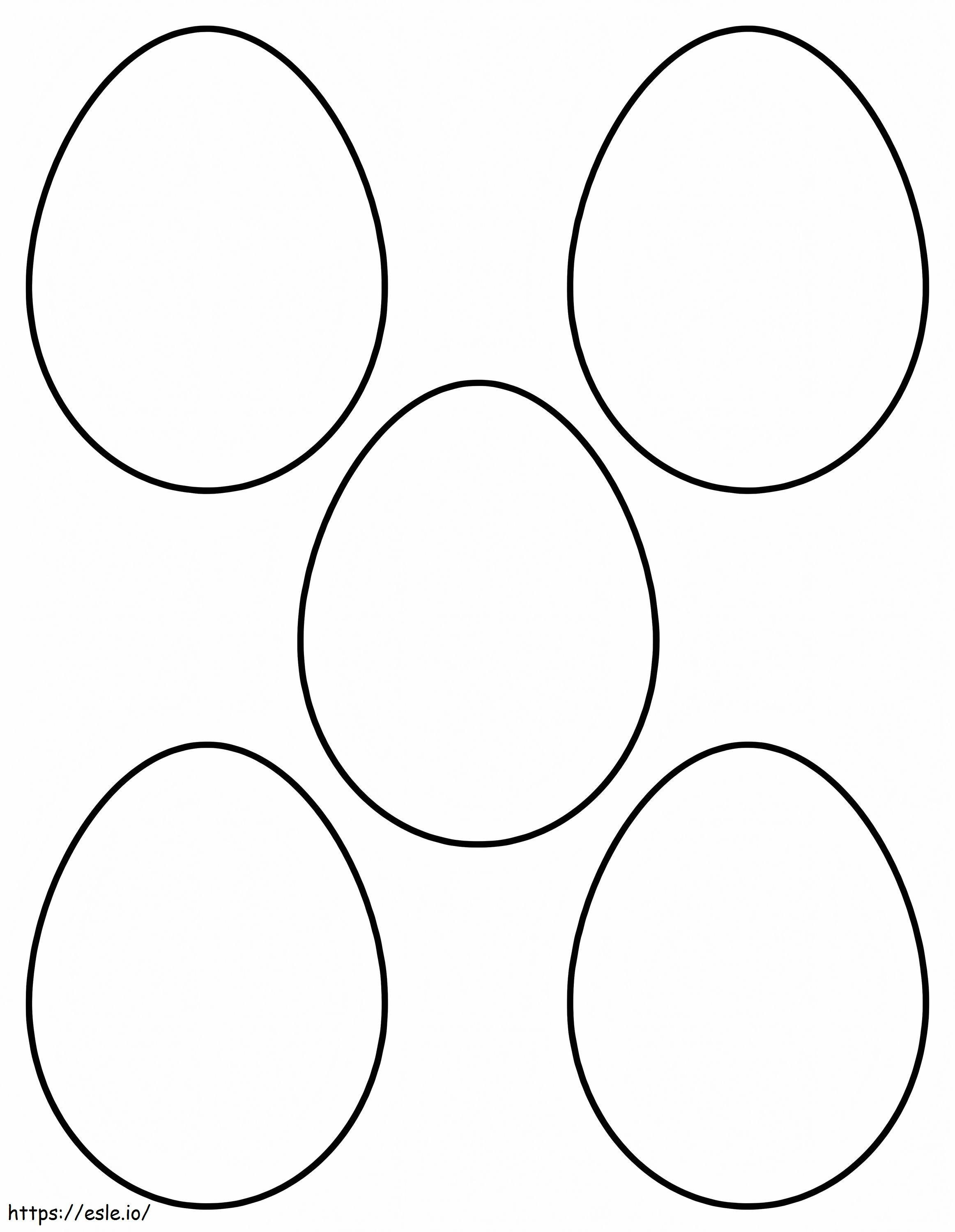Cinco huevos básicos para colorear