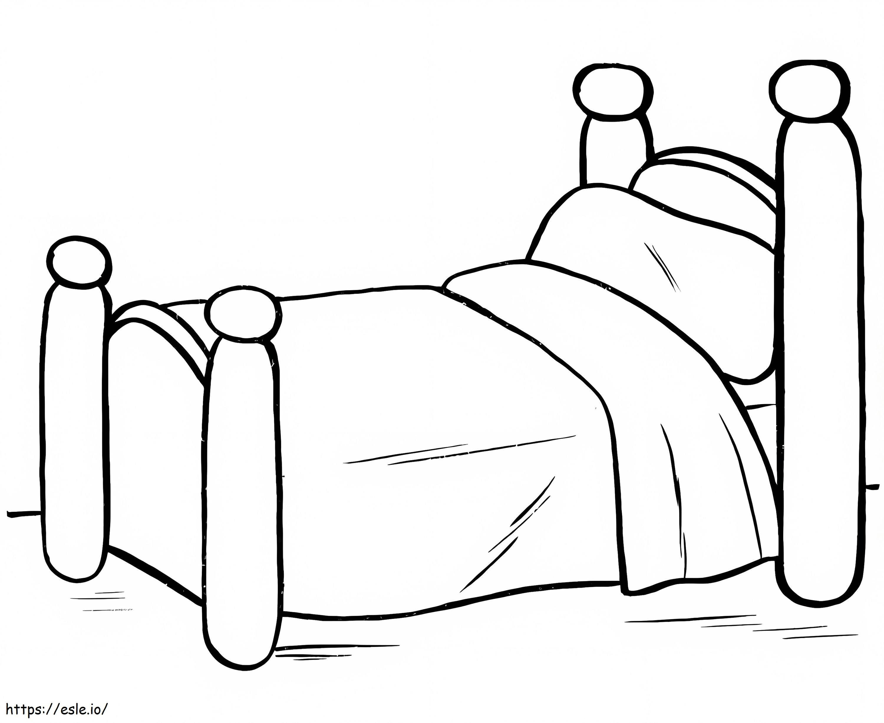 Printable Bed coloring page
