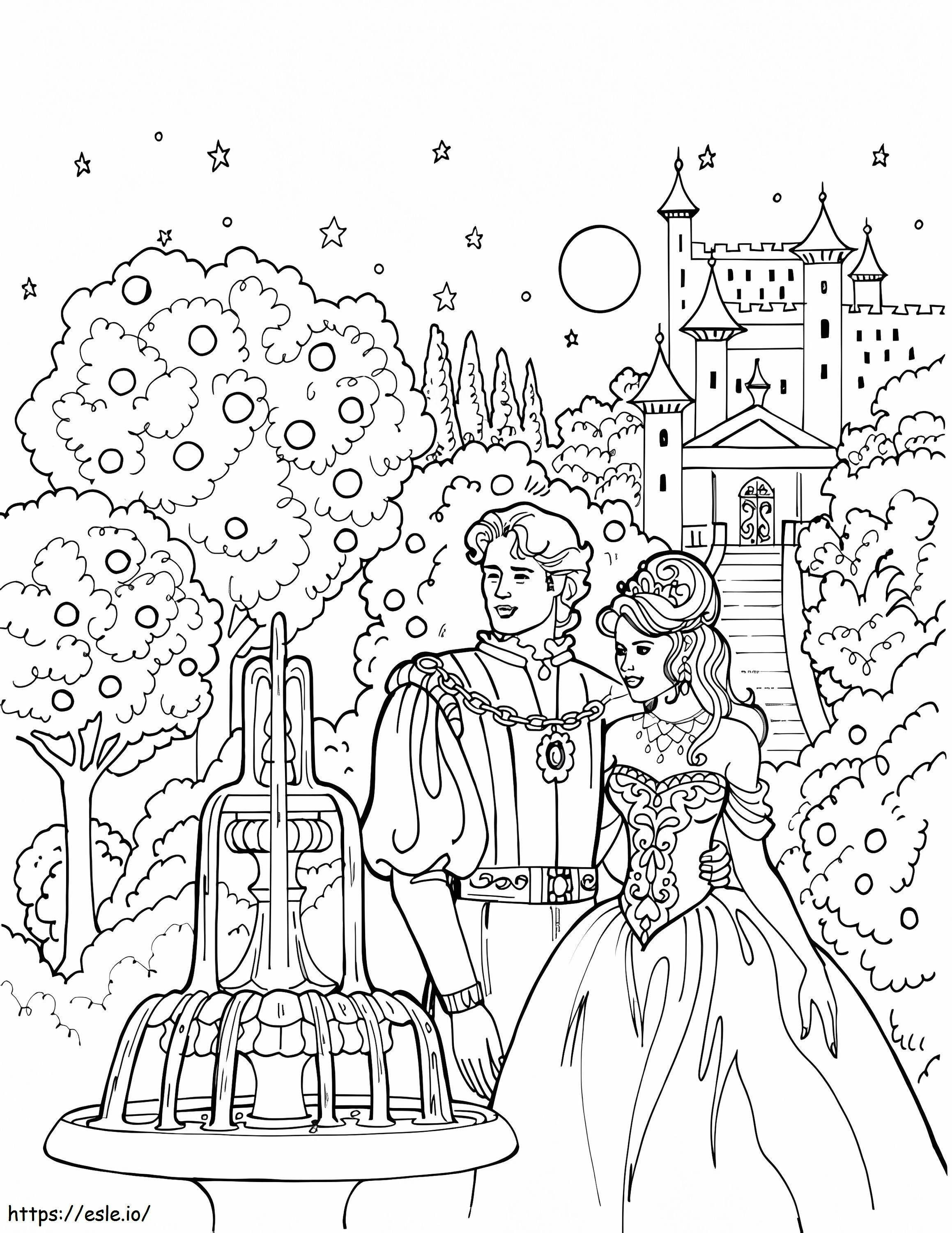 Happy Princess Leonora coloring page