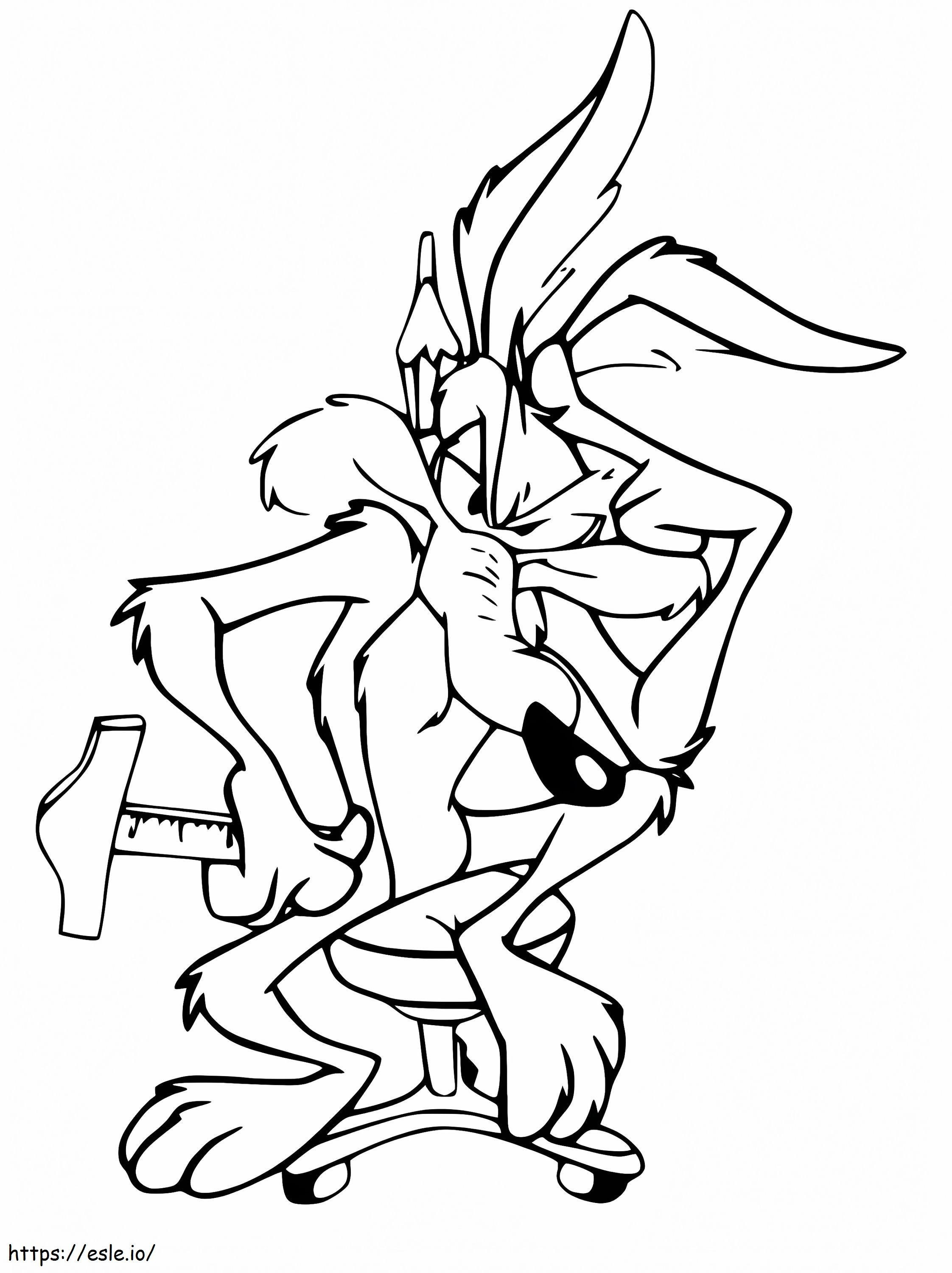 Wile E Coyote Thinking coloring page