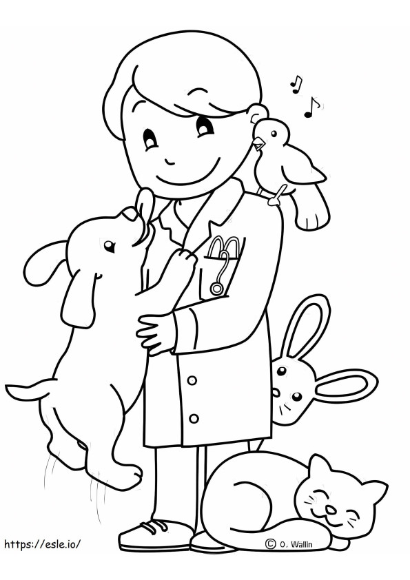 Vet Printable coloring page