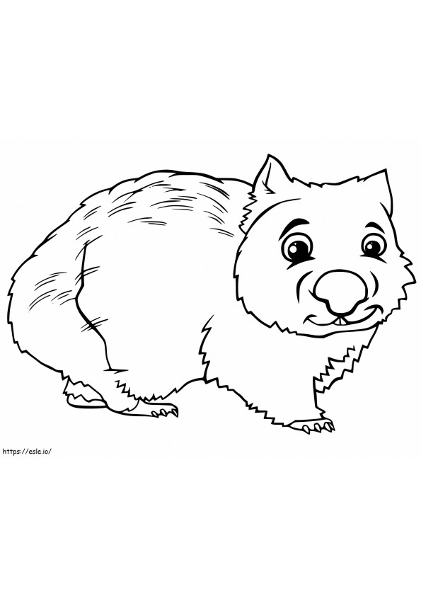 Tekenfilm Wombat kleurplaat