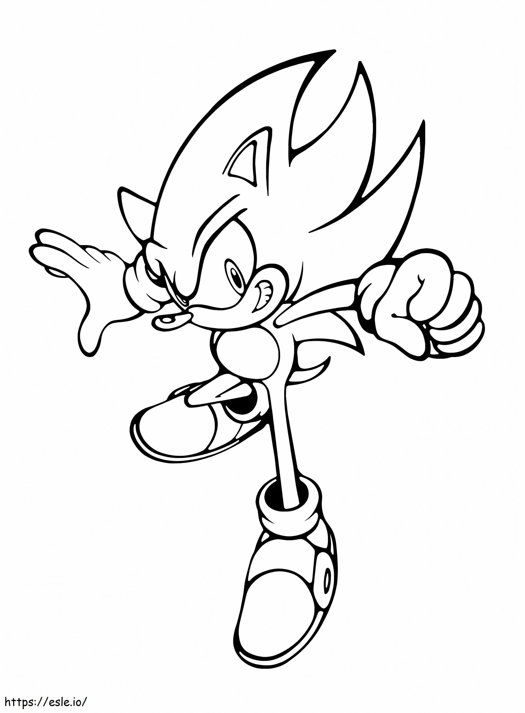 Print Sonic coloring page