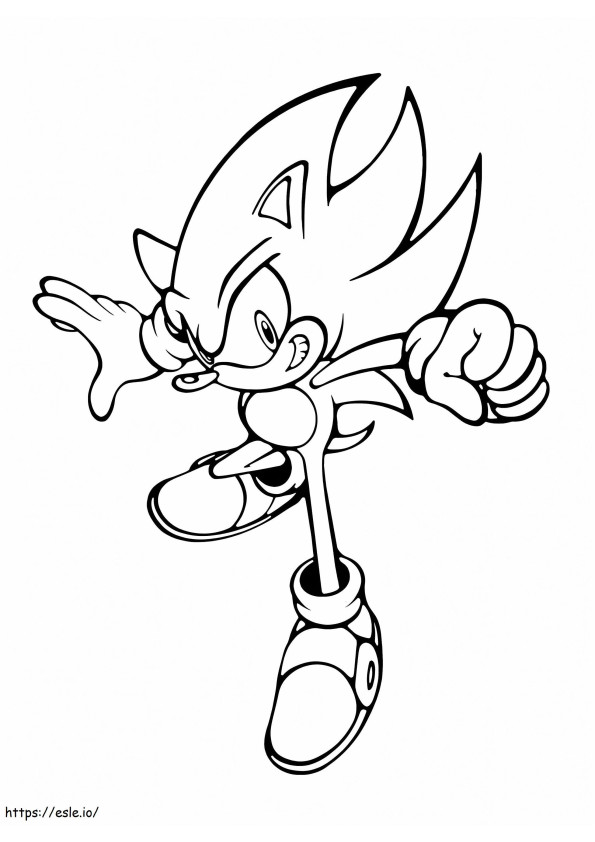 Print Sonic coloring page