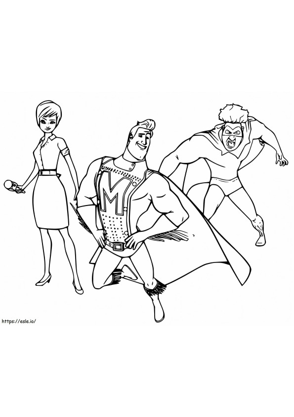 Characters From Megamind coloring page