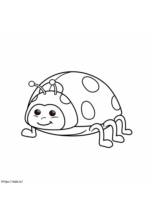 Kawaii katicabogár mosolyogva
