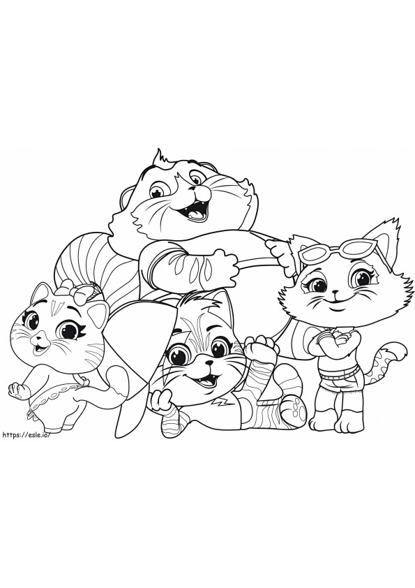 44 Cats 1 coloring page