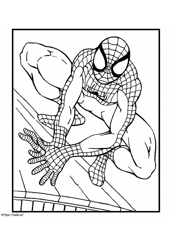 Super Hero Spiderman coloring page