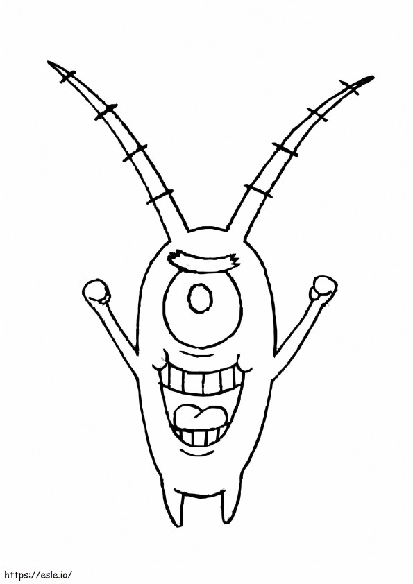 Planktons Evil Smile coloring page