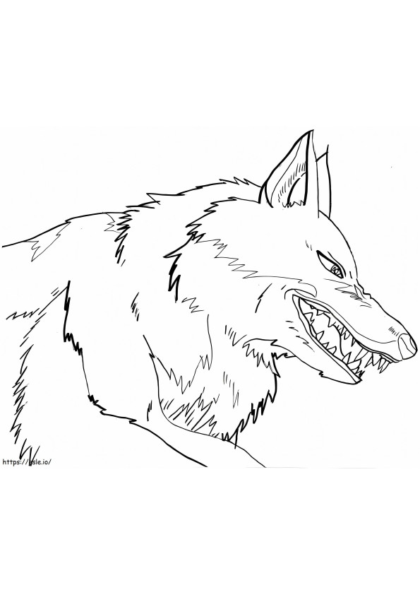 Wolf In Prinses Mononoke kleurplaat