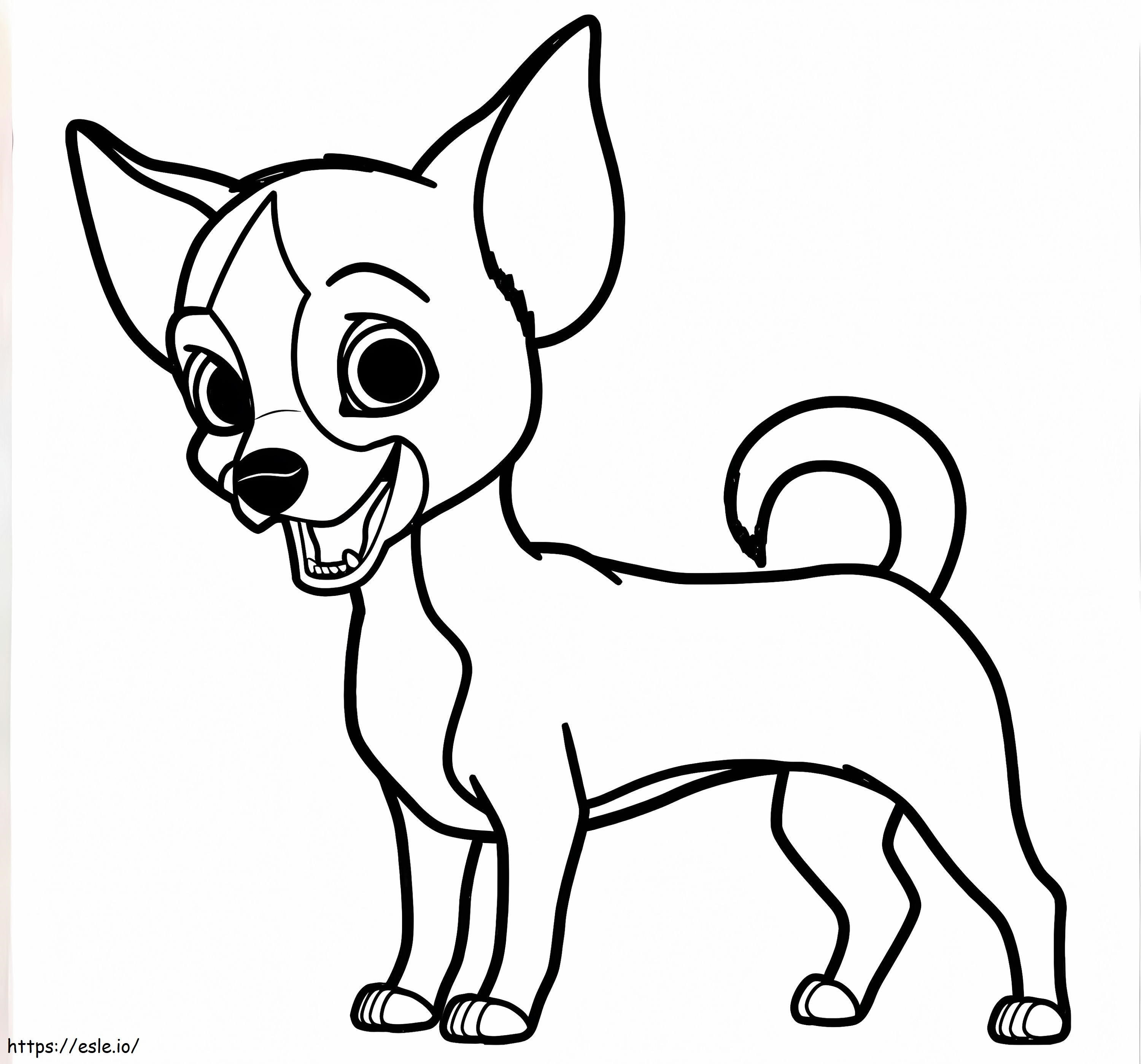Chihuahua lacht kleurplaat kleurplaat