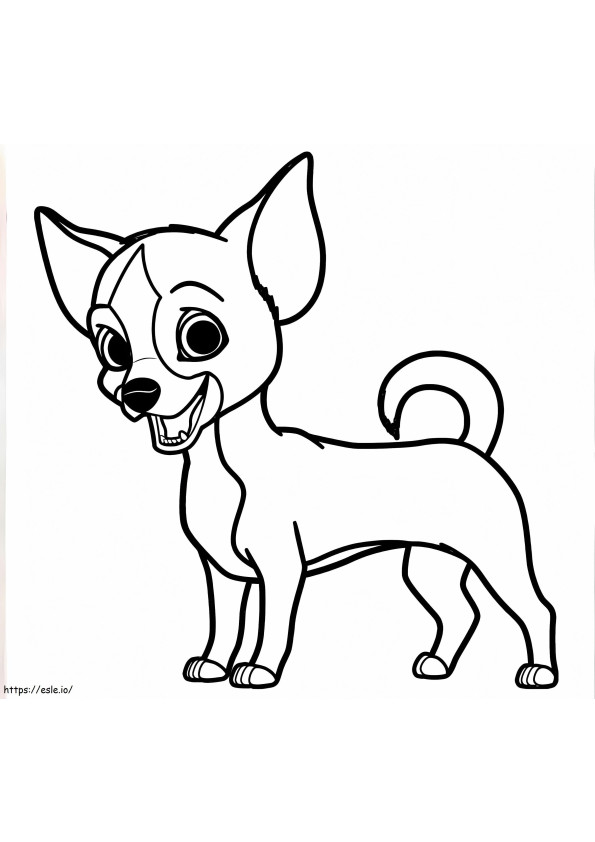Chihuahua Is Smiling coloring page