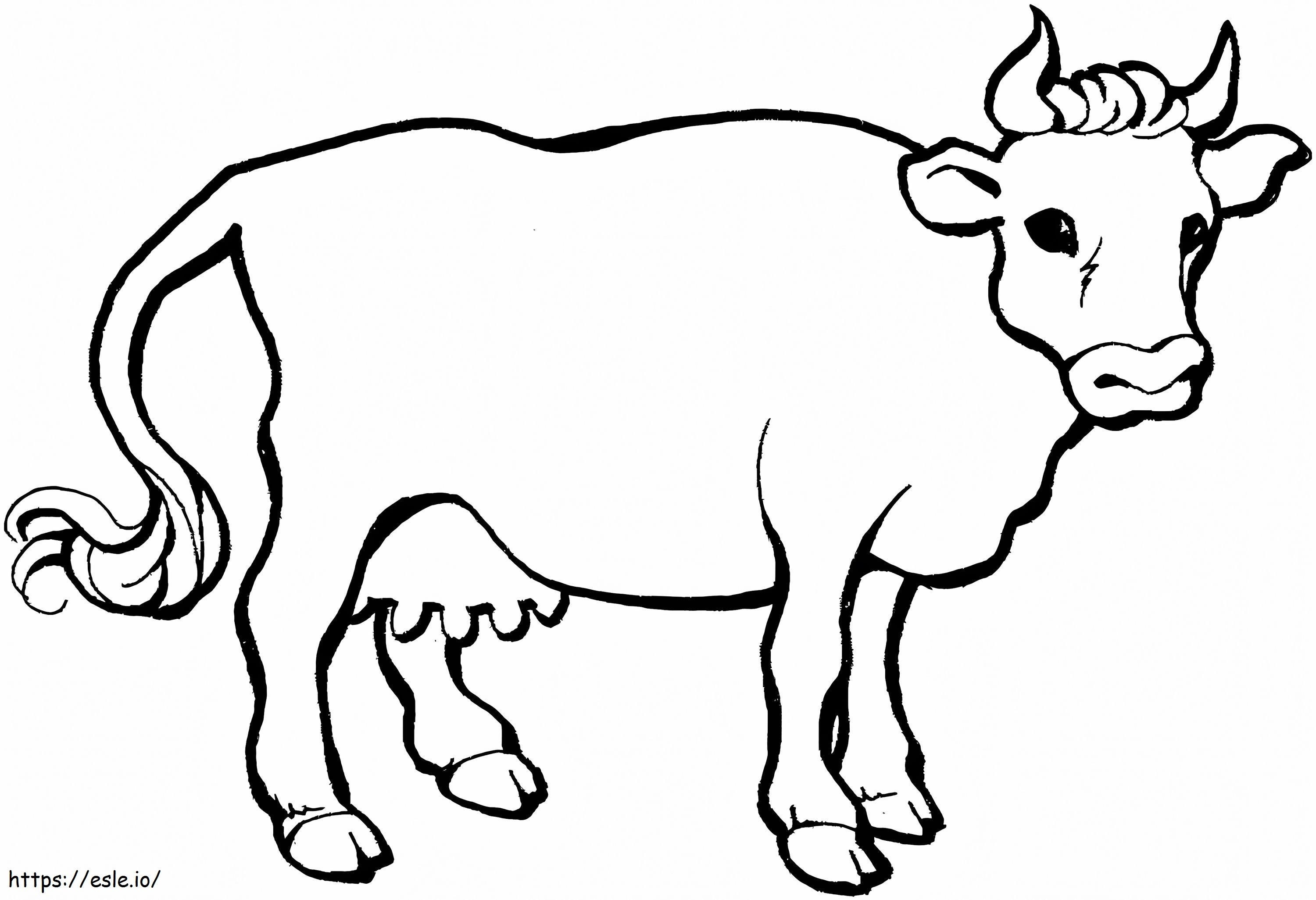 Lehmä 2 värityskuva