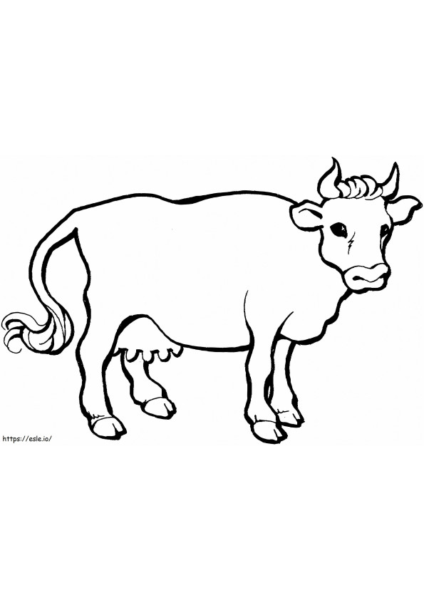 Lehmä 2 värityskuva